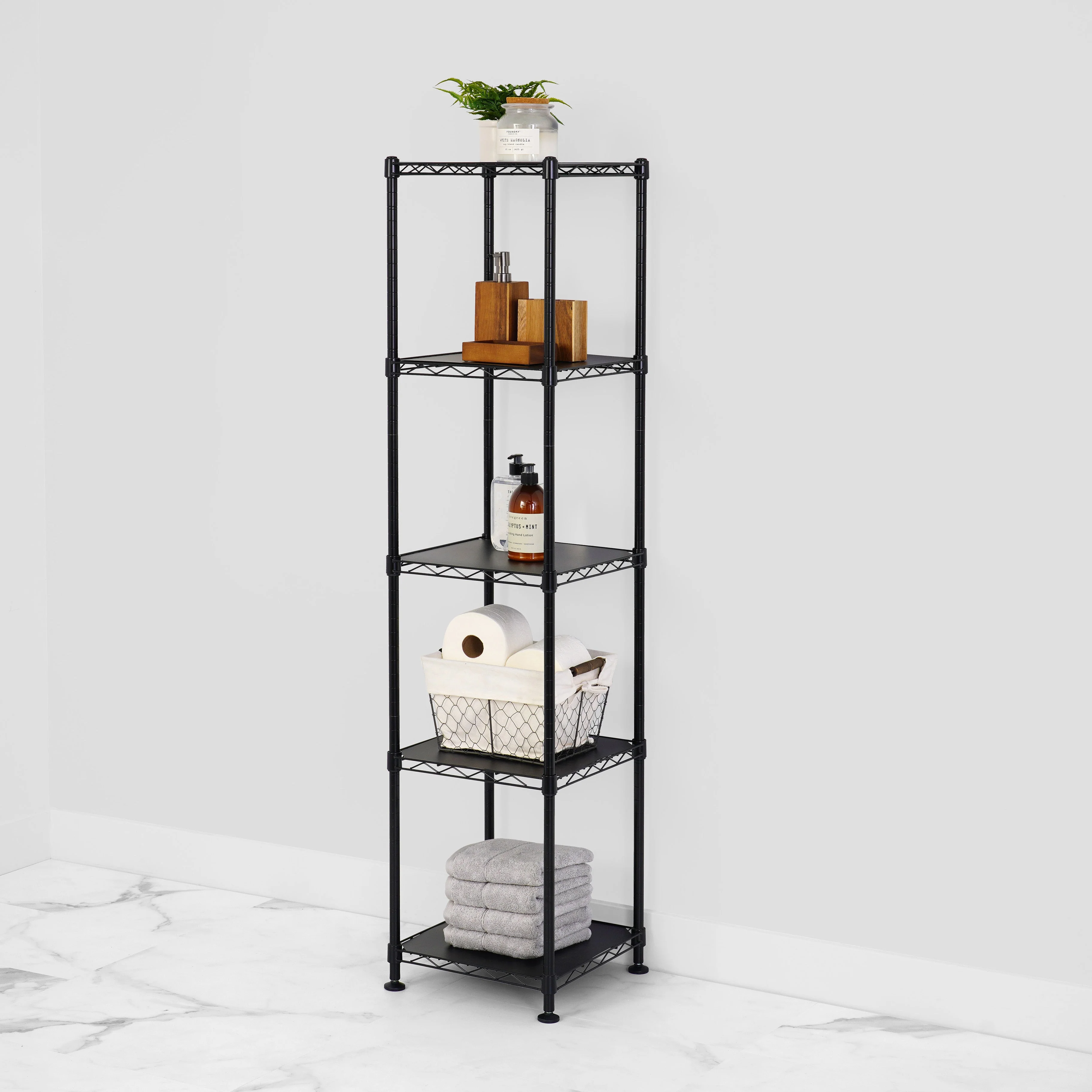 14" x 14" x 60" 5-Tier Wire Rack - Image 4