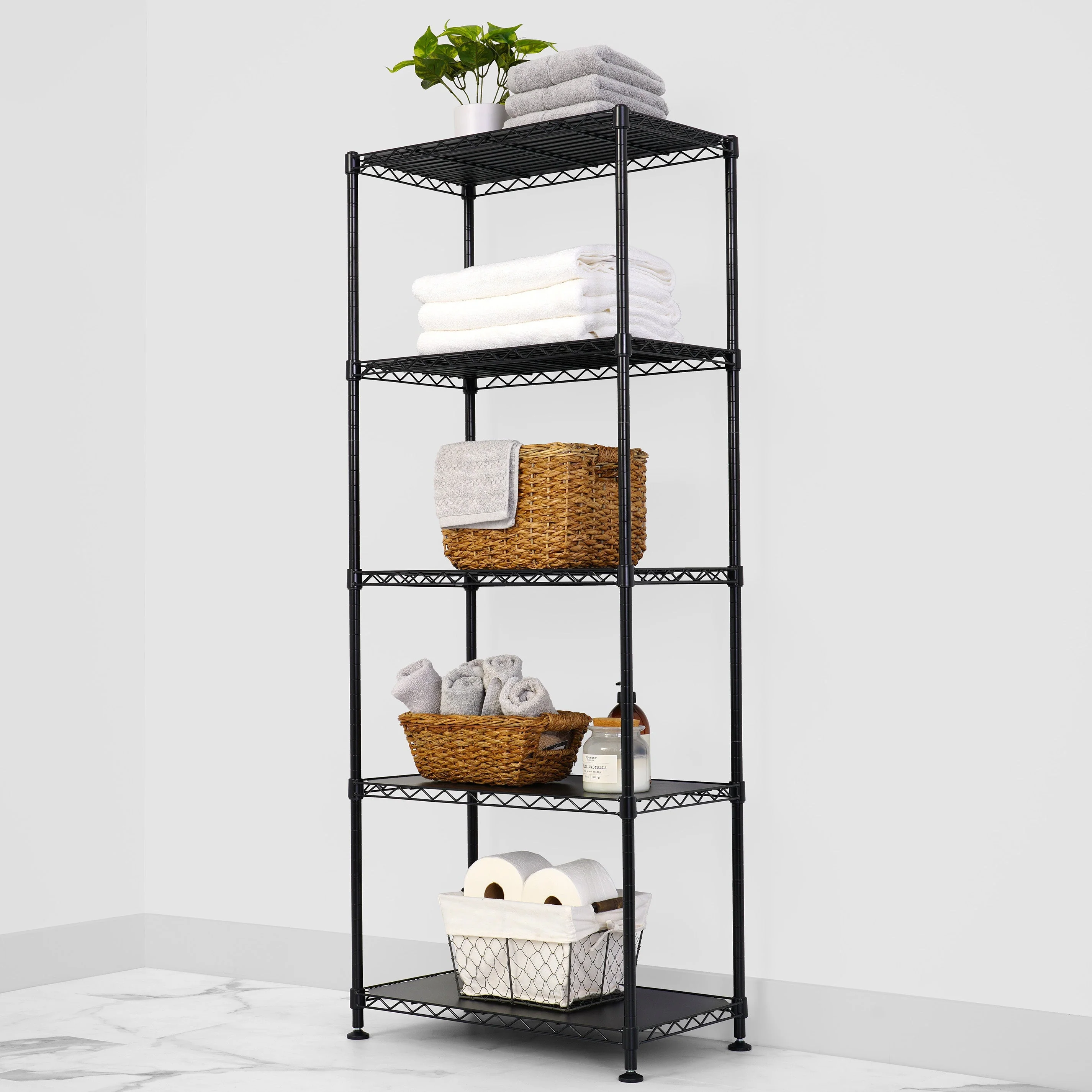 14" x 24" x 60" 5-Tier Wire Rack - Image 2