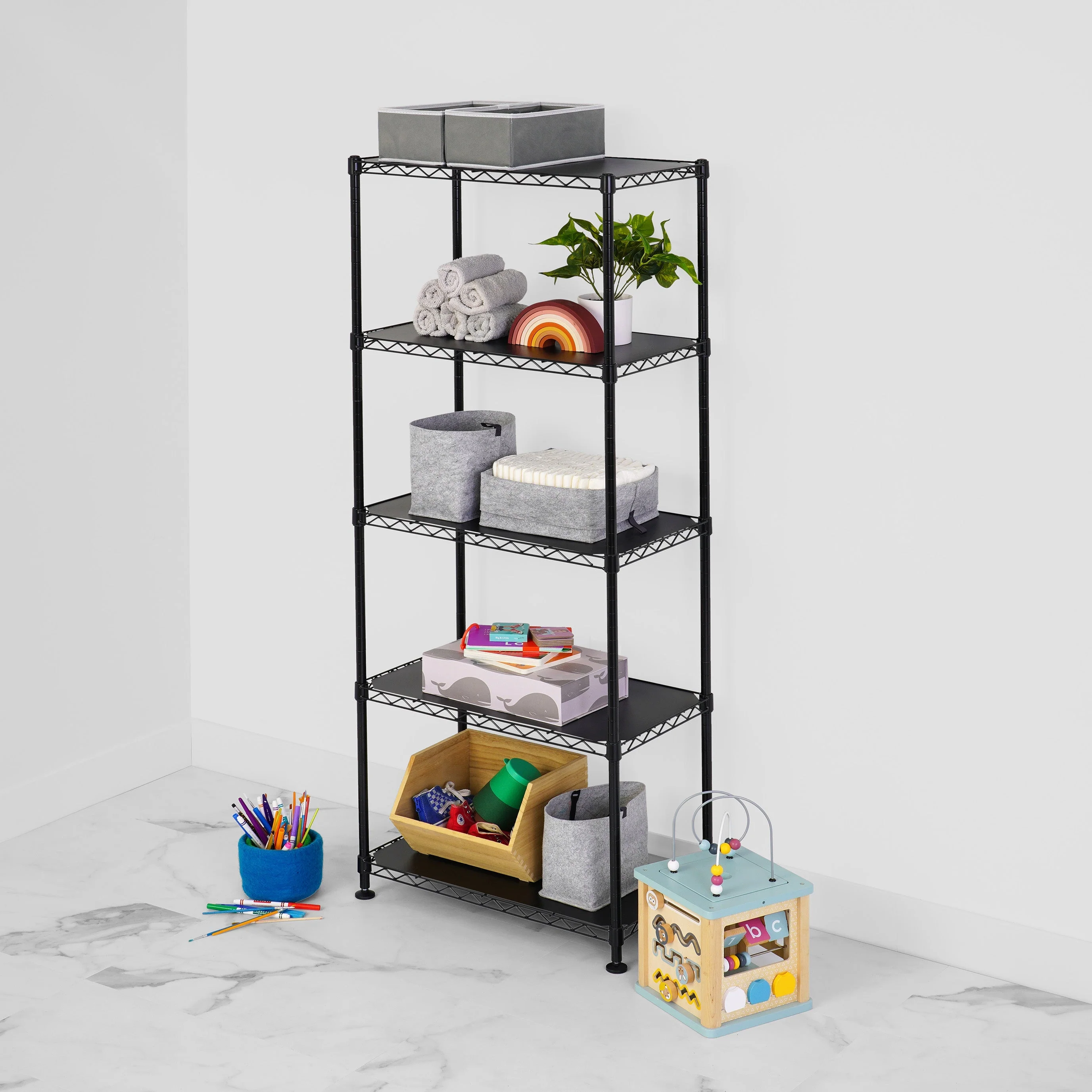 14" x 24" x 60" 5-Tier Wire Rack - Image 4