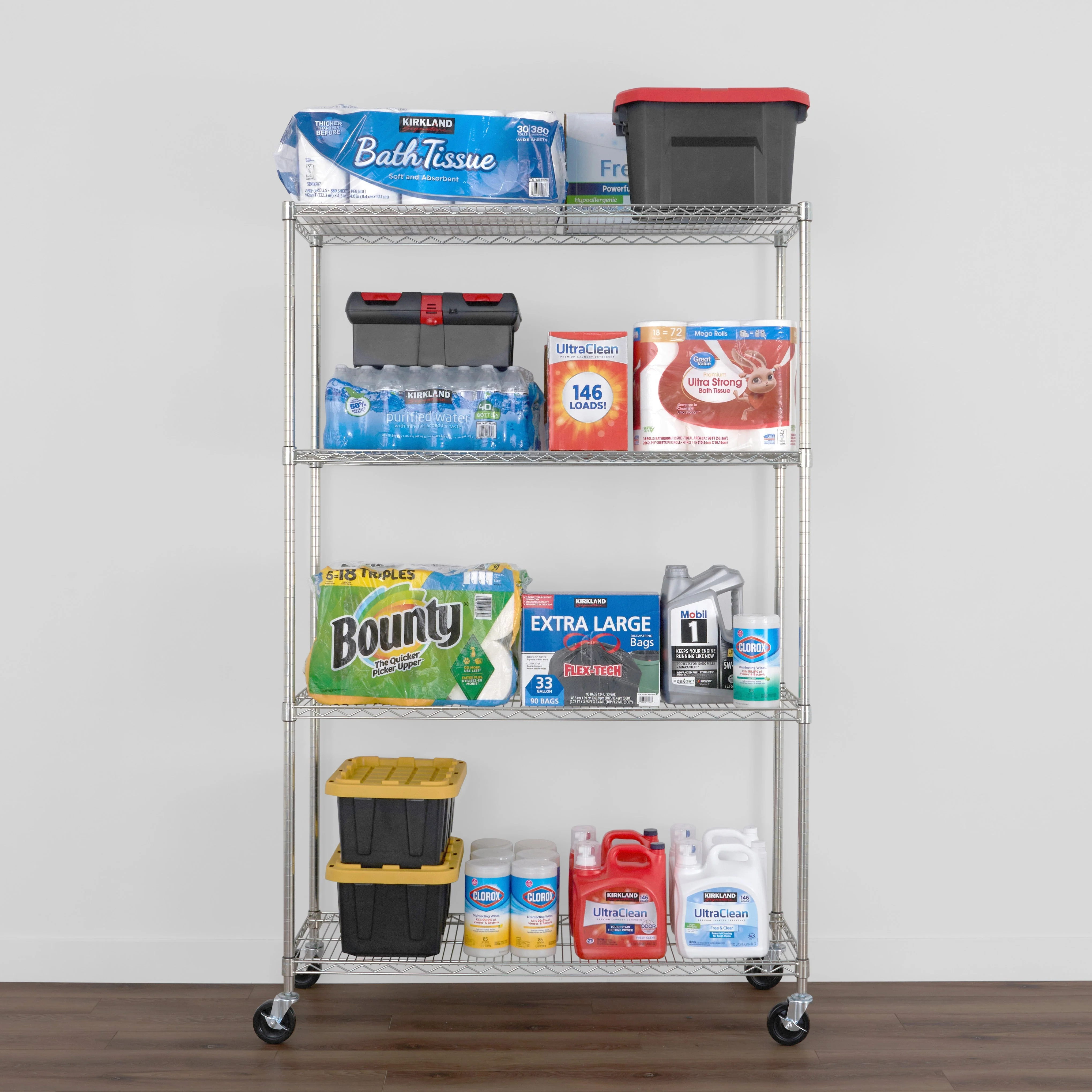 18" x 48" x 72" 4-Tier Wire Rack - Image 3