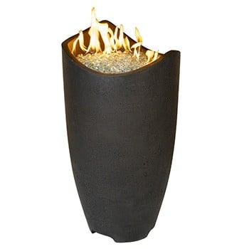 American Fyre Designs 20 Inch Wave Fire Urn with Door, Natural Gas, Without Access