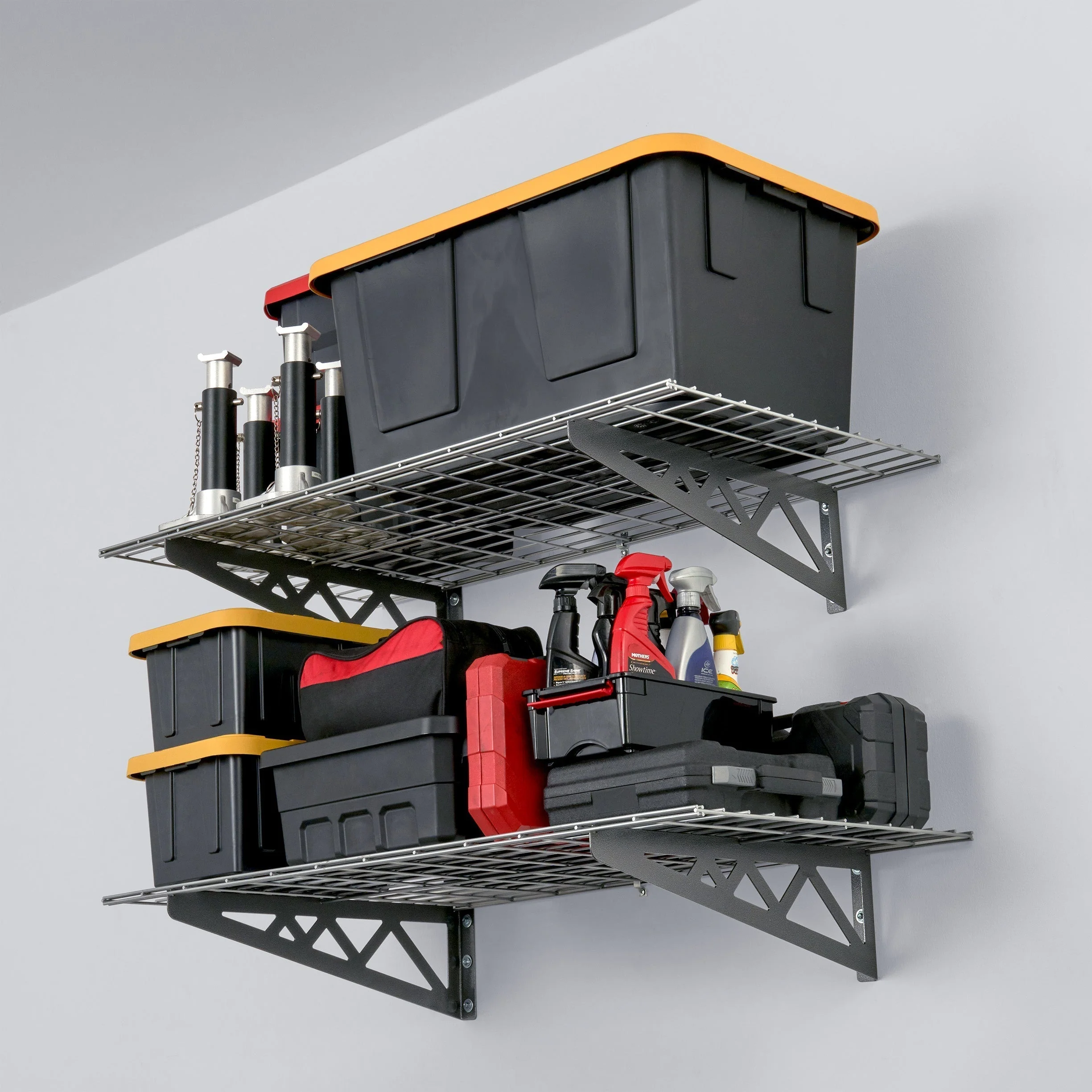 24" x 48" Wall Shelves (Two Pack with Hooks) - Image 6