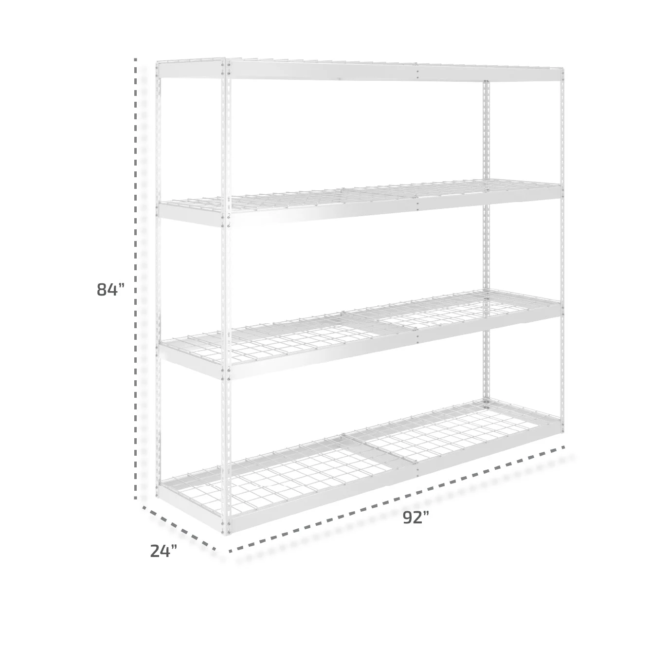 24" x 92" x 84" Heavy-Duty Garage Shelving - Image 7