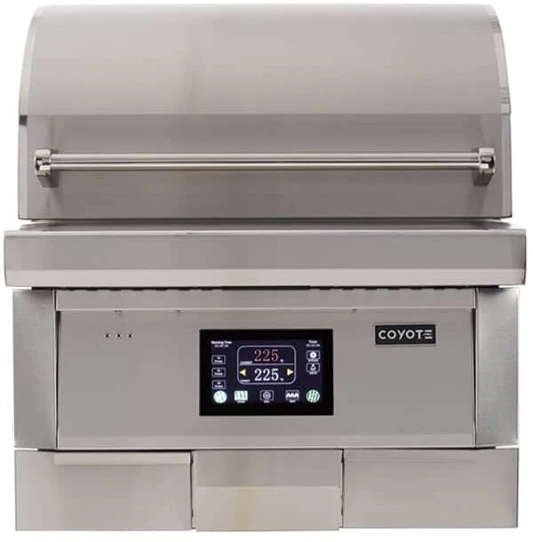 28 Inch Built-In Pellet Grill with 800 sq. inches Grilling Surface Size, Warming Rack, in Stainless Steel - C1P28