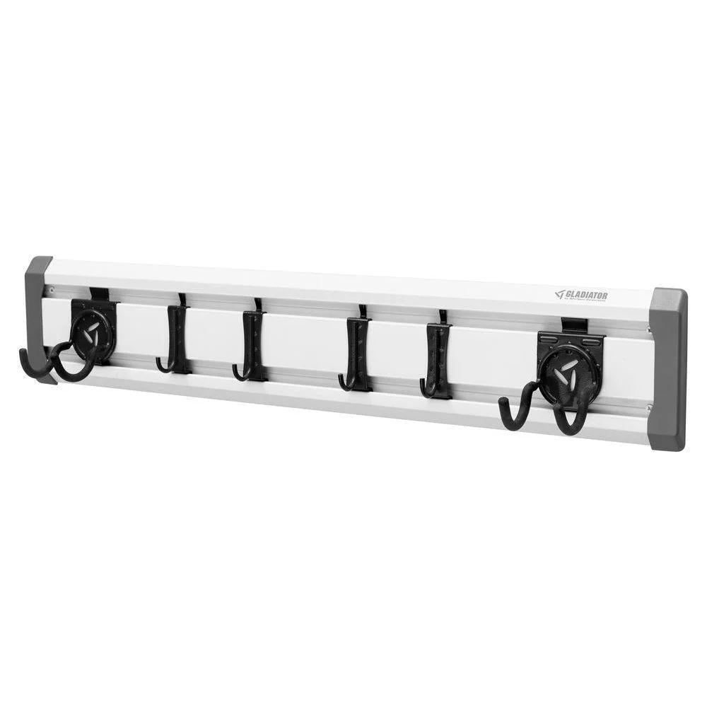 Gladiator 32 in. L GearTrack Garage Track Storage System with 6-Hooks