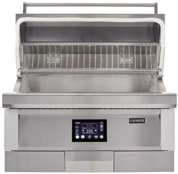 Coyote 36 Inch Built-In Pellet Grill with 1056 sq. inches Grilling Surface Size, Warming Rack, in Stainless Steel - C1P36 - Image 9