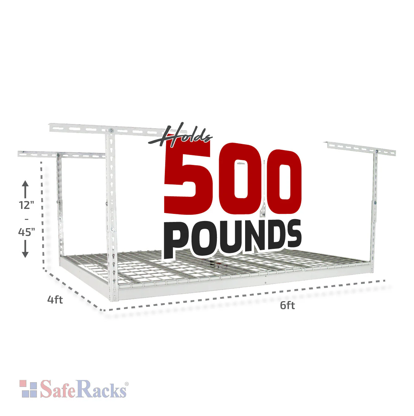 4' x 6' Overhead Garage Storage Rack - Image 2