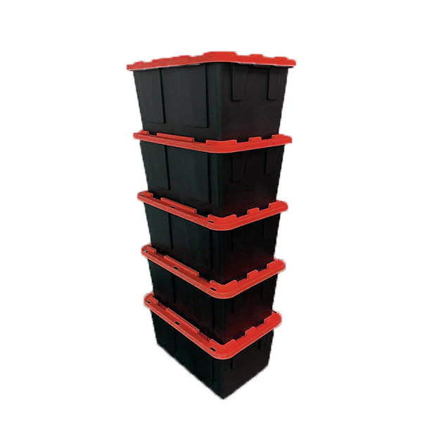 4' x 8' Overhead Garage Storage Bundle w/ 5 Bins (Red) - Image 2