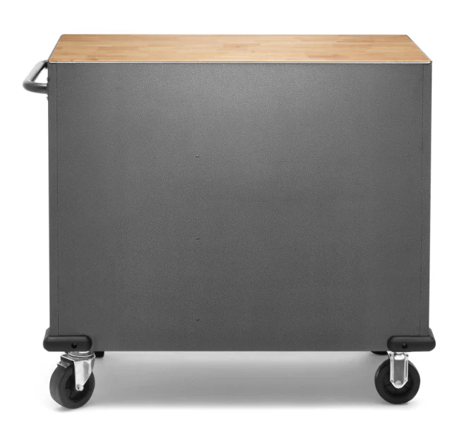 Gladiator 41-Inch 9-Drawer Mobile Tool Workbench with Solid Wood Top - Image 4
