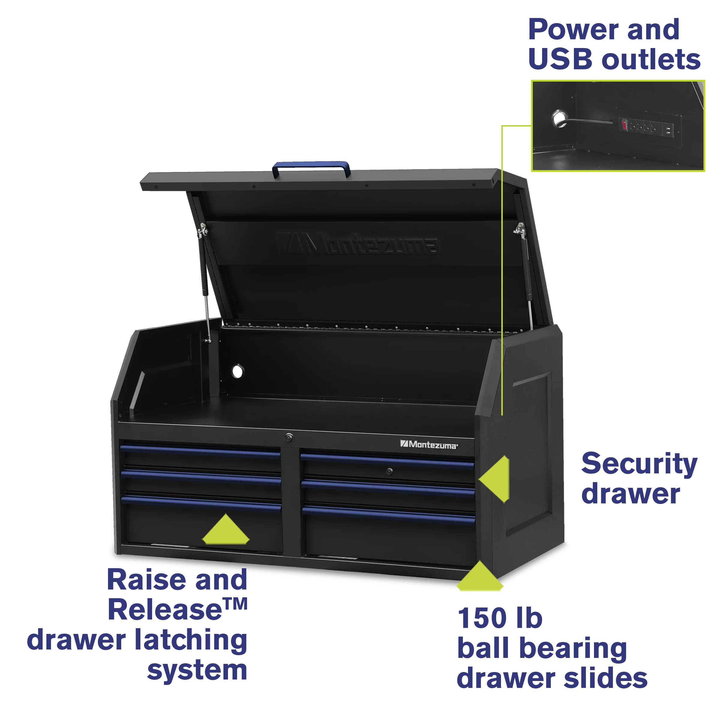 Montezuma 46 x 24 in. 6-Drawer Tool Chest - Image 19