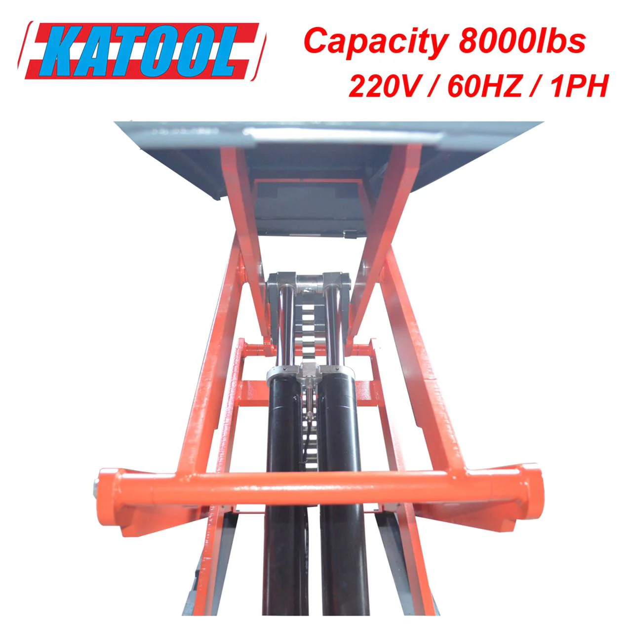 Katool KT-X95 8,000 lb Full Rise Scissor Lift Flush-Mount Automotive - Image 4