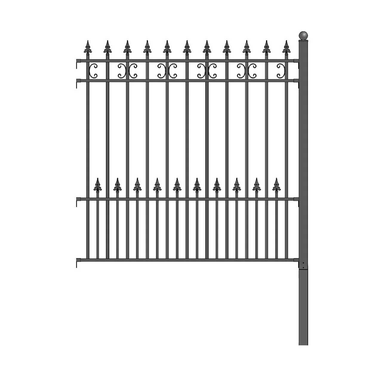Aleko 2-Panel Fence Kit – VENICE Style – 8x5 ft. Each - 2FENCEVEN-AP - Image 3