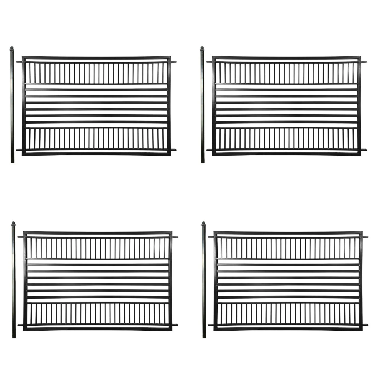 Aleko 4-Panel Fence Kit – BARCELONA Style – 8x5 ft. - 4FENCEBARC-AP