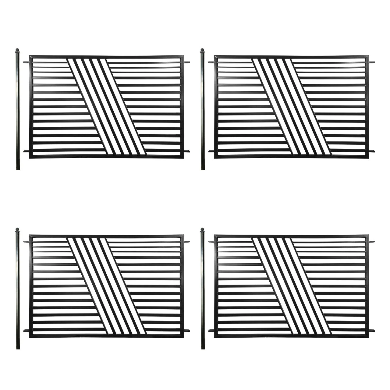 Aleko 4-Panel Fence Kit – SOFIA Style – 8x5 ft. Each - 4FENCESOF-AP