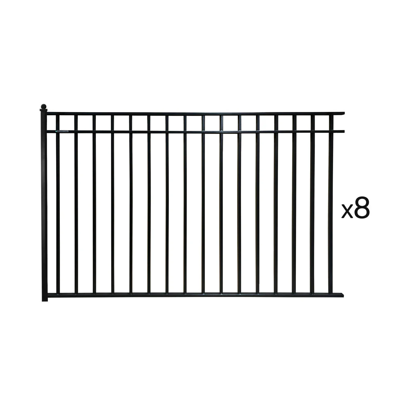 Aleko 8-Panel Steel Fence Kit – MADRID Style – 8x5 ft. Each - 8FENCEMAD-AP