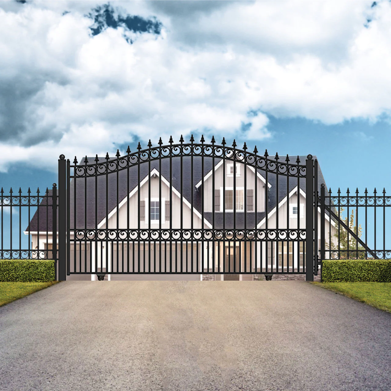 Aleko Automated Steel Sliding Driveway Gate and Gate Opener Complete Kit – LONDON Style – 14 x 6 Feet - DG14LONSSLAC1500-AP - Image 2