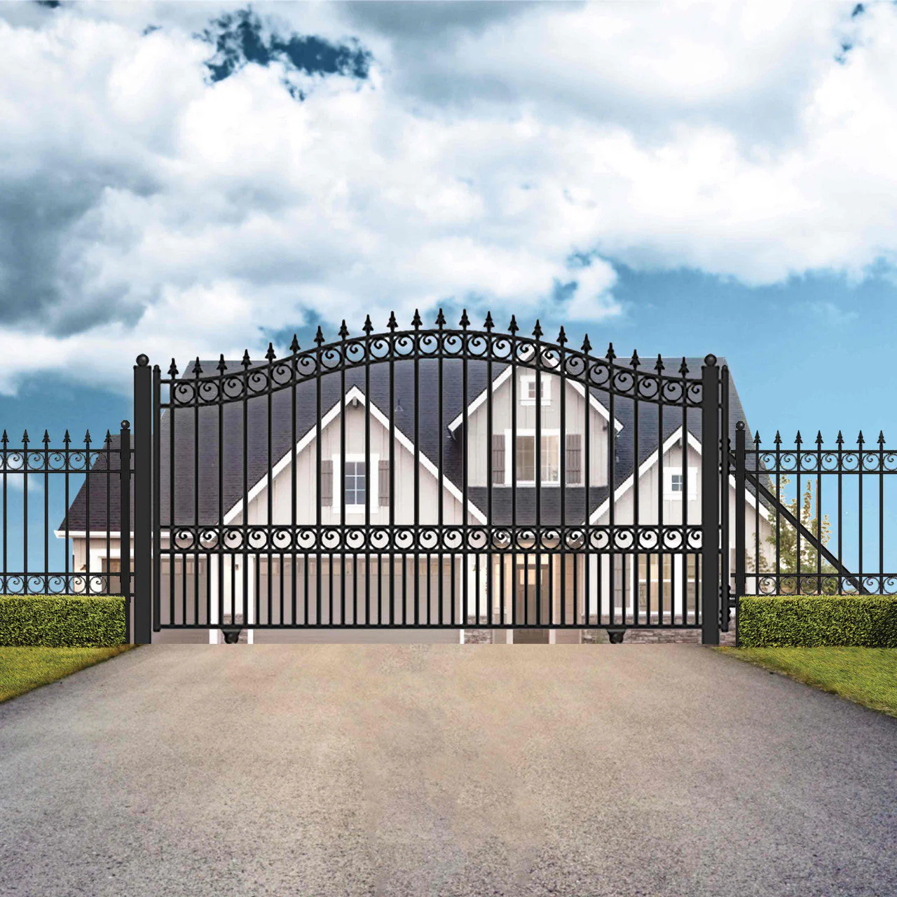 Aleko Automated Steel Sliding Driveway Gate and Gate Opener Complete Kit – LONDON Style – 18 x 6 Feet - DG18LONSSLAC1500-AP - Image 2