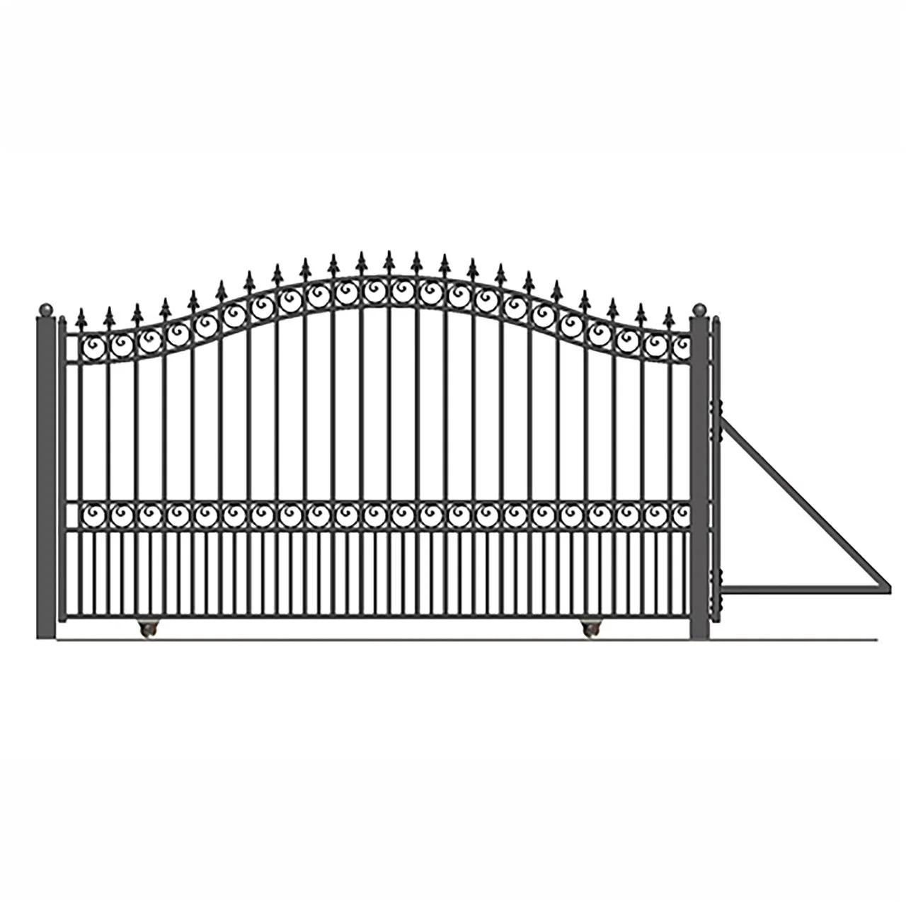 Aleko Automated Steel Sliding Driveway Gate and Gate Opener Complete Kit – LONDON Style – 18 x 6 Feet - DG18LONSSLAC1500-AP - Image 3