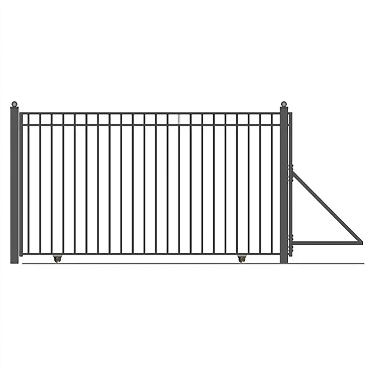 Aleko Automated Steel Sliding Driveway Gate and Gate Opener Complete Kit – MADRID Style – 20 x 6 Feet - DG20MADSSLAC2000-AP - Image 3