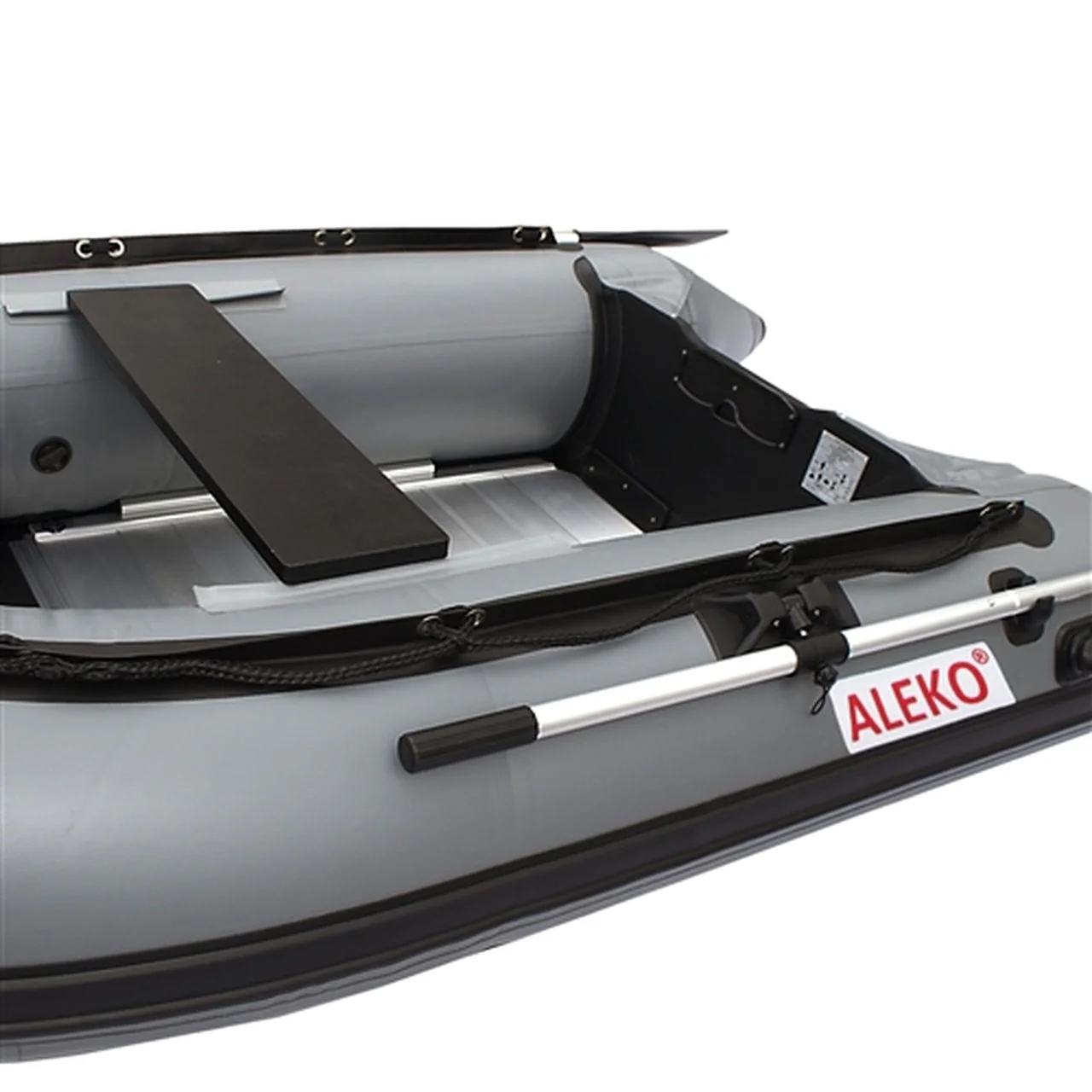 Aleko Boats Inflatable Boat with Aluminum Floor - 8.4 ft - Gray - Image 3