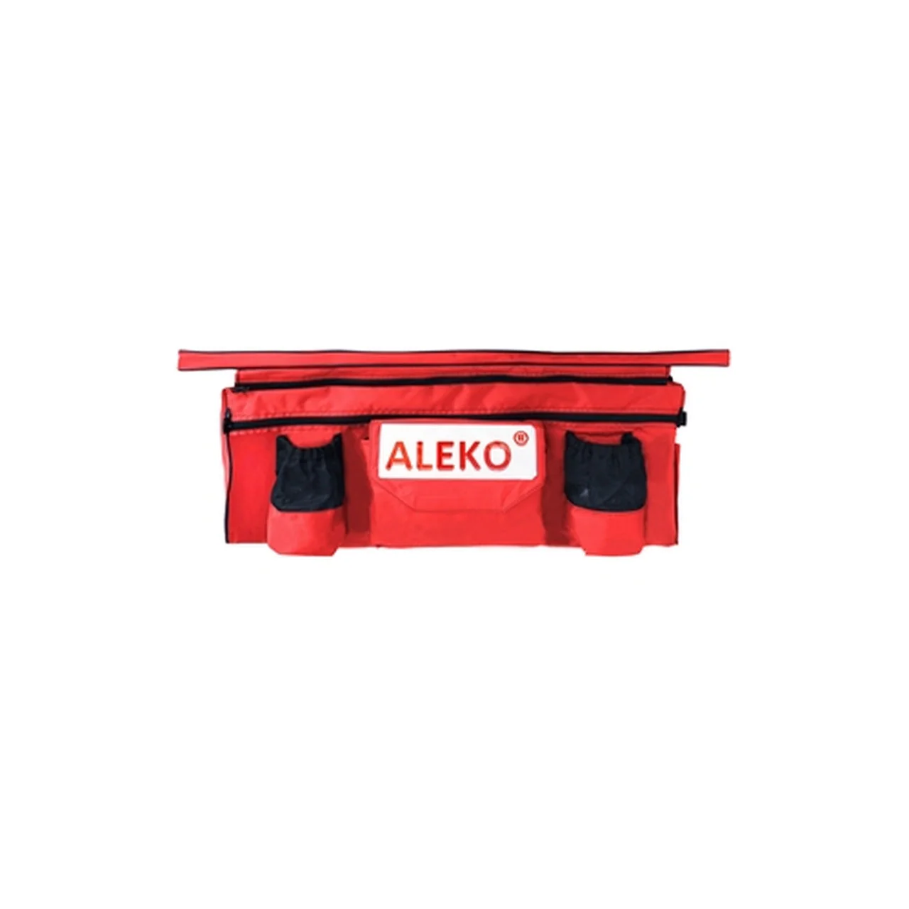 Aleko Boats Waterproof Inflatable Boat Seat Cushion with Under Seat Bag and Pockets - 33 x 8 inches - Red - Image 2