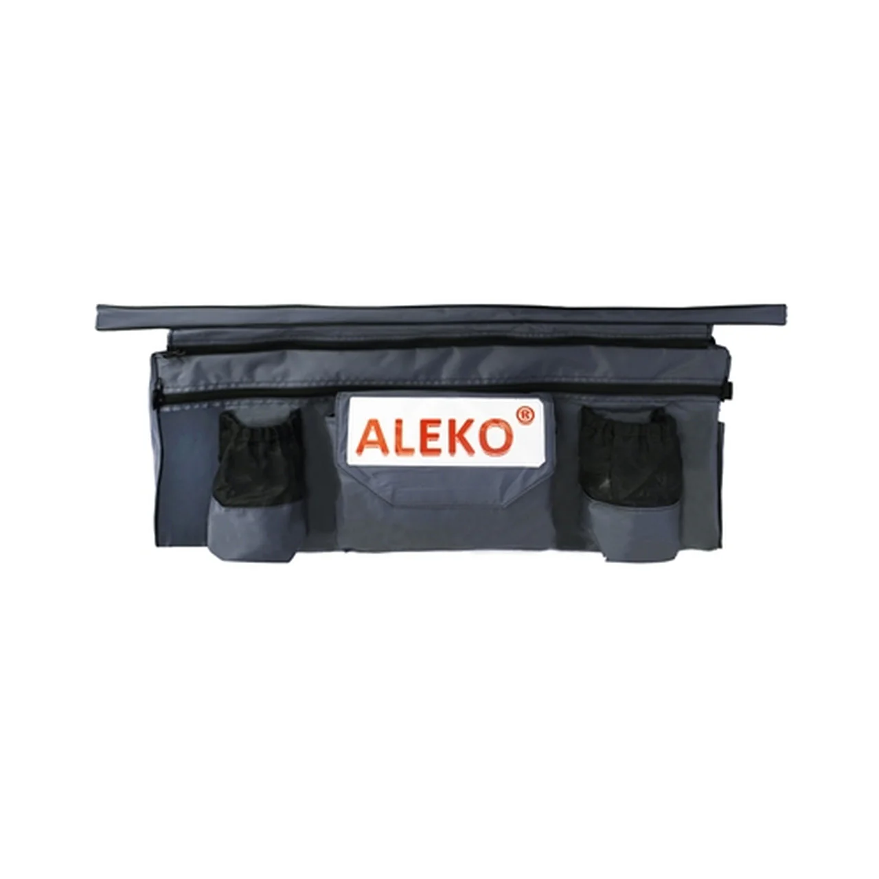 Aleko Boats Waterproof Inflatable Boat Seat Cushion with Under Seat Bag and Pockets - 34x9 inches - Dark Gray - Image 2