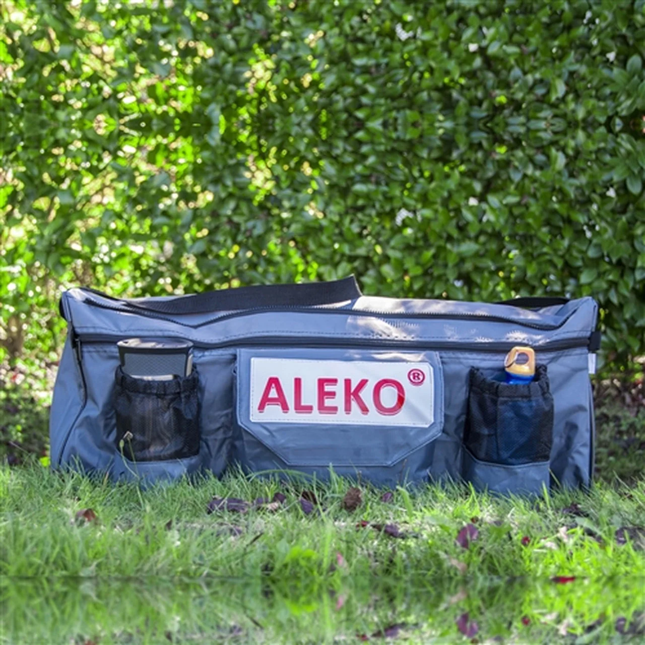 Aleko Boats Waterproof Inflatable Boat Seat Cushion with Under Seat Bag and Pockets - 34x9 inches - Dark Gray - Image 7
