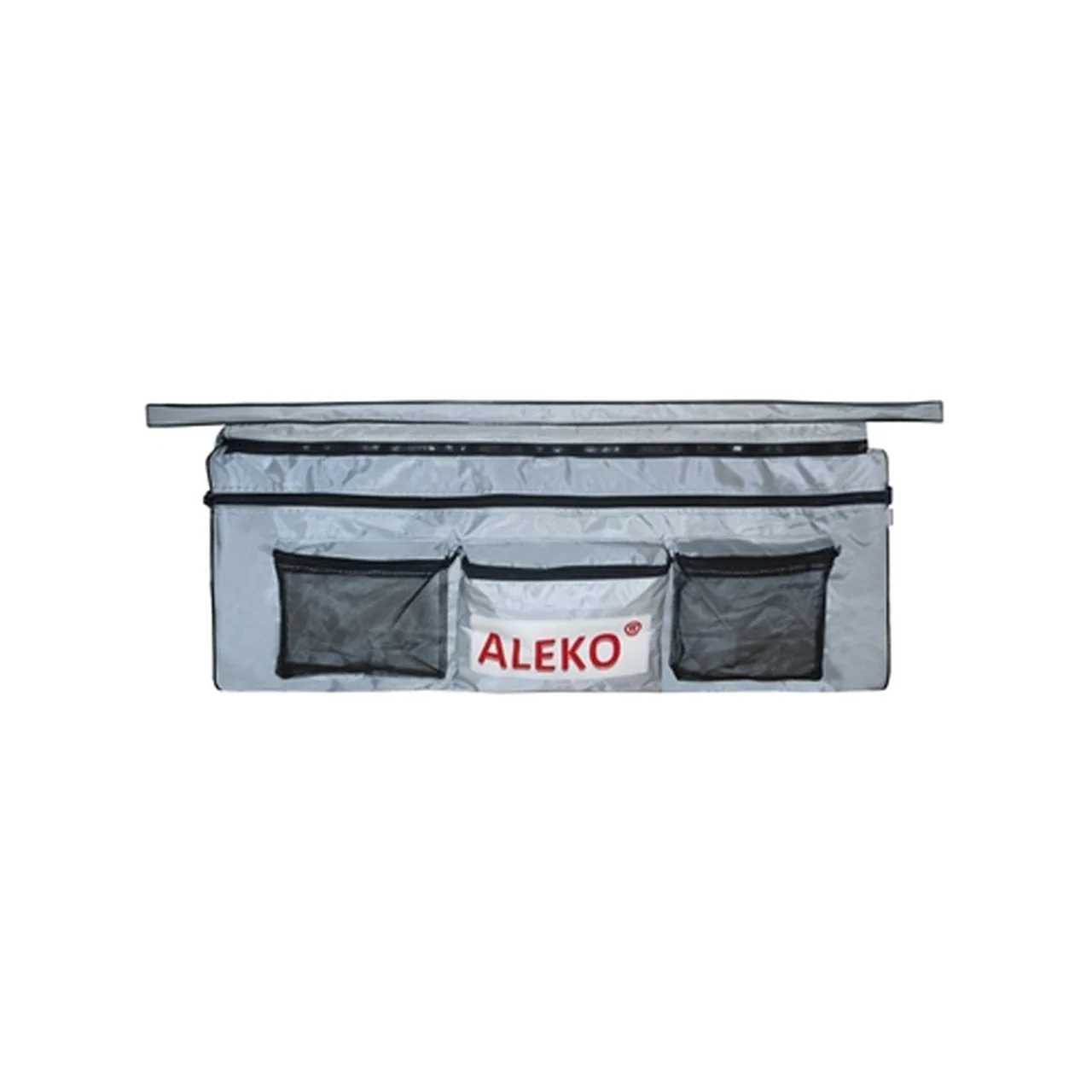 Aleko Boats Waterproof Inflatable Boat Seat Cushion with Under Seat Bag and Pockets - 34x9 inches - Gray - Image 2