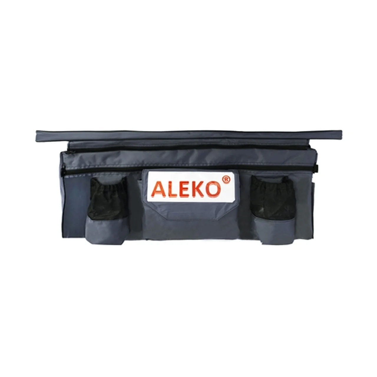 Aleko Boats Waterproof Inflatable Boat Seat Cushion with Under Seat Bag and Pockets - 38x9 inches - Dark Gray - Image 2