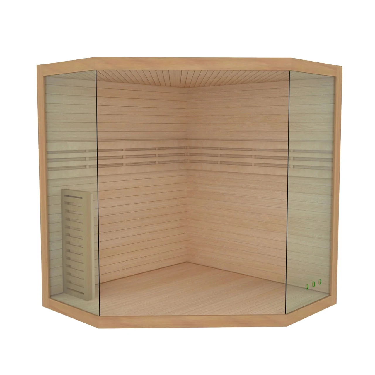 Aleko Canadian Hemlock Luxury Indoor Wet Dry Sauna with LED Lights - 6 kW ETL Certified Heater - 5 to 6 Person - Image 4