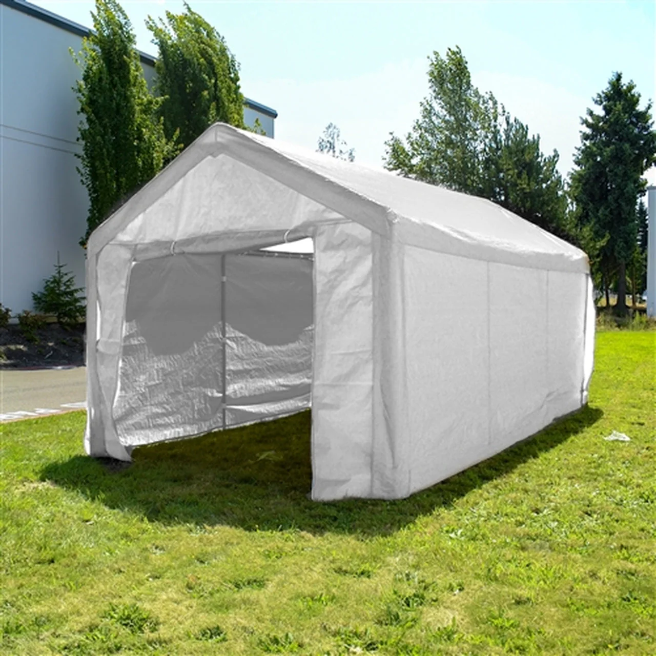 Aleko Carports Heavy Duty Outdoor Canopy Carport Tent - 10 X 20 FT - White - Image 11