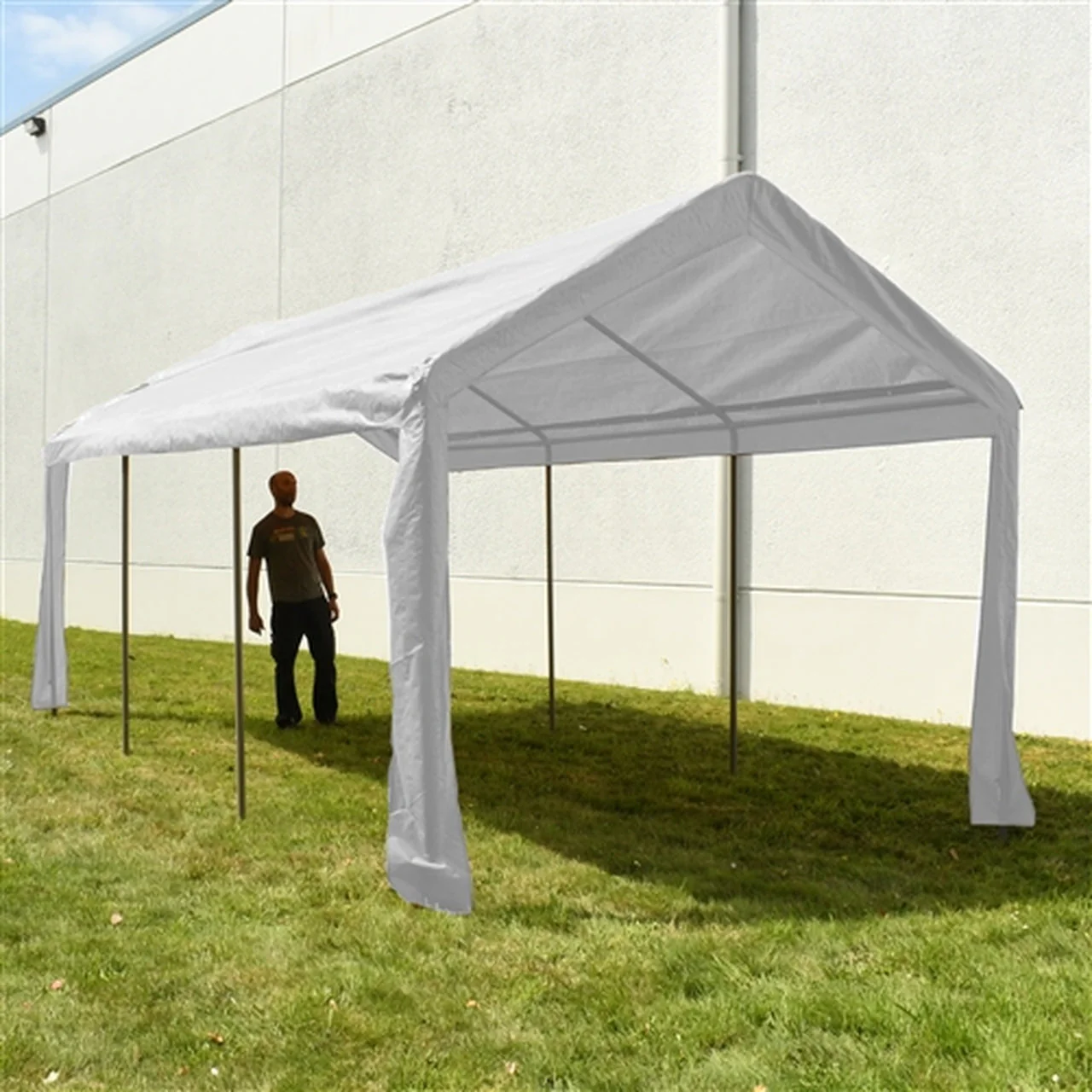 Aleko Carports Heavy Duty Outdoor Canopy Carport Tent - 10 X 20 FT - White - Image 14