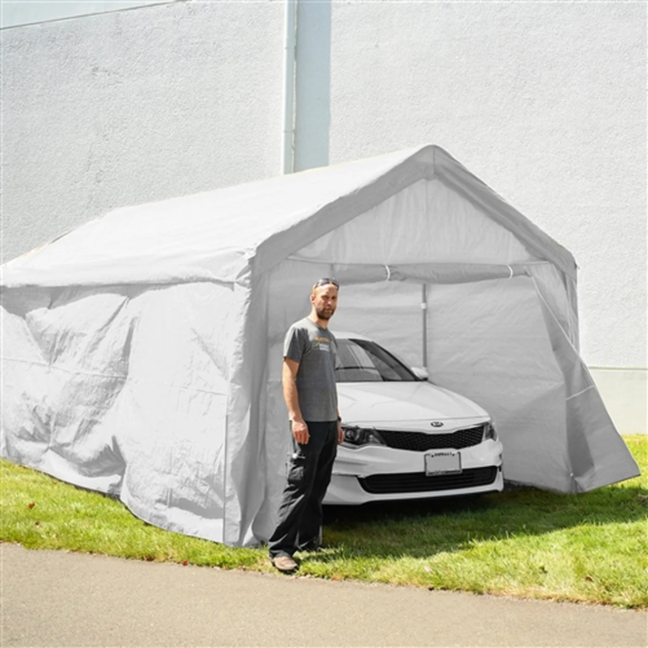 Aleko Carports Heavy Duty Outdoor Canopy Carport Tent - 10 X 20 FT - White - Image 15