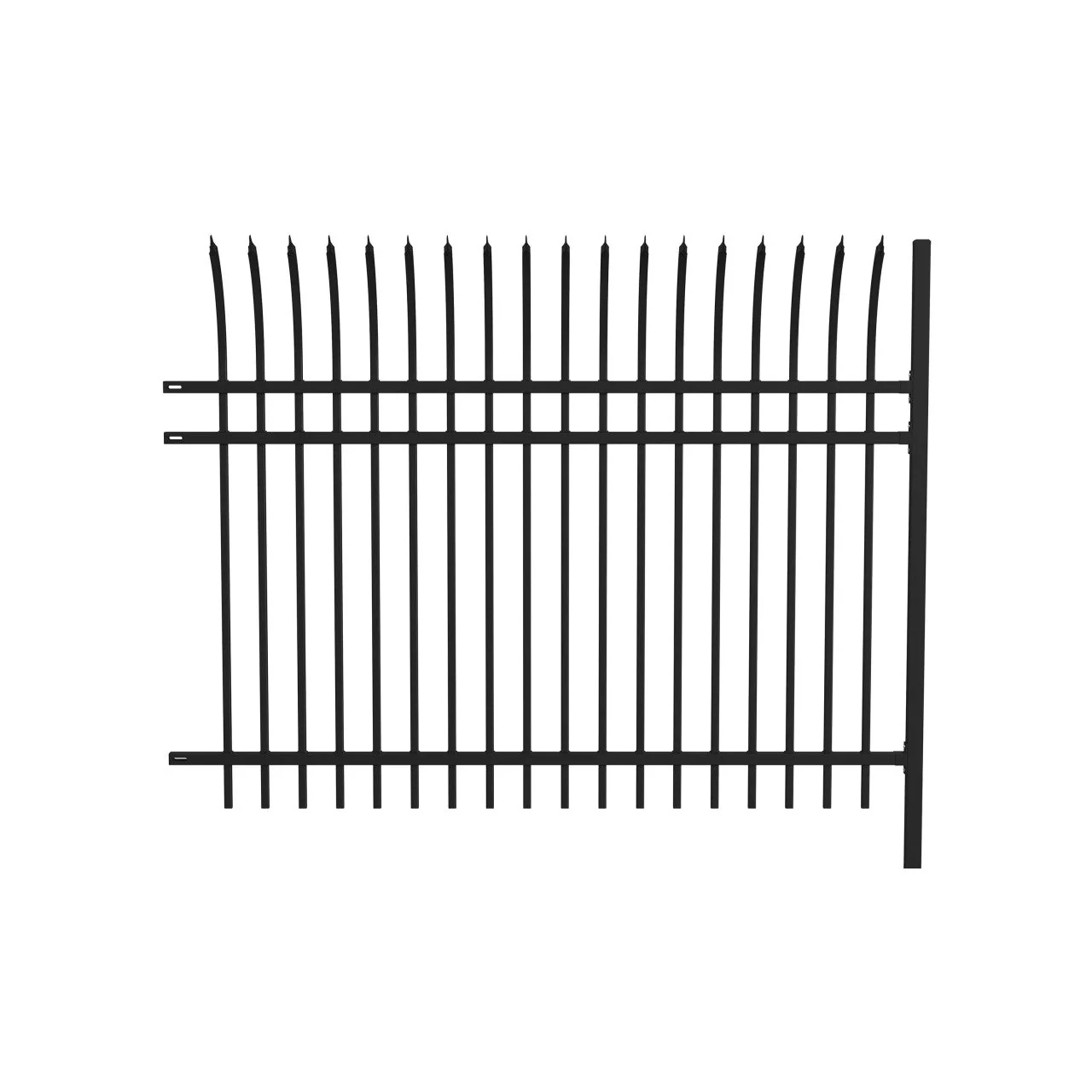 Aleko Commercial Grade 8-Panel Steel Fence Kit – Athens – 8x6 ft. Each - SET2X4fence6x8CT-AP - Image 3