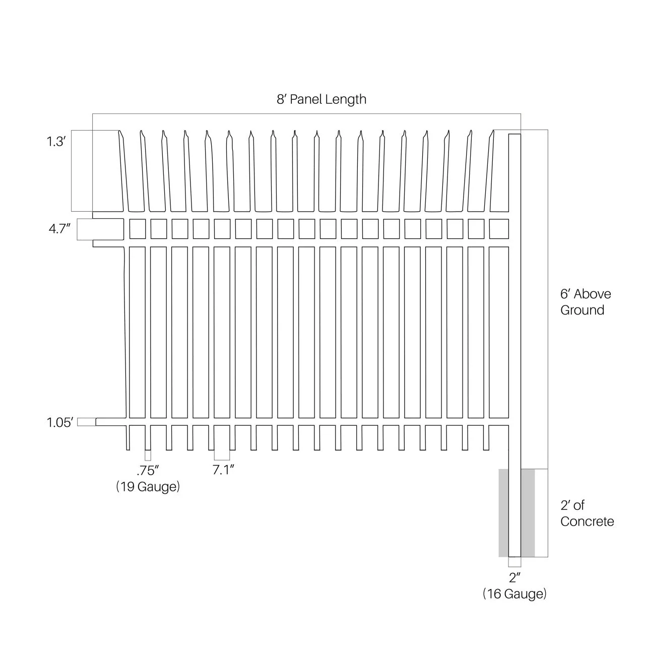 Aleko Commercial Grade 8-Panel Steel Fence Kit – Athens – 8x6 ft. Each - SET2X4fence6x8CT-AP - Image 4