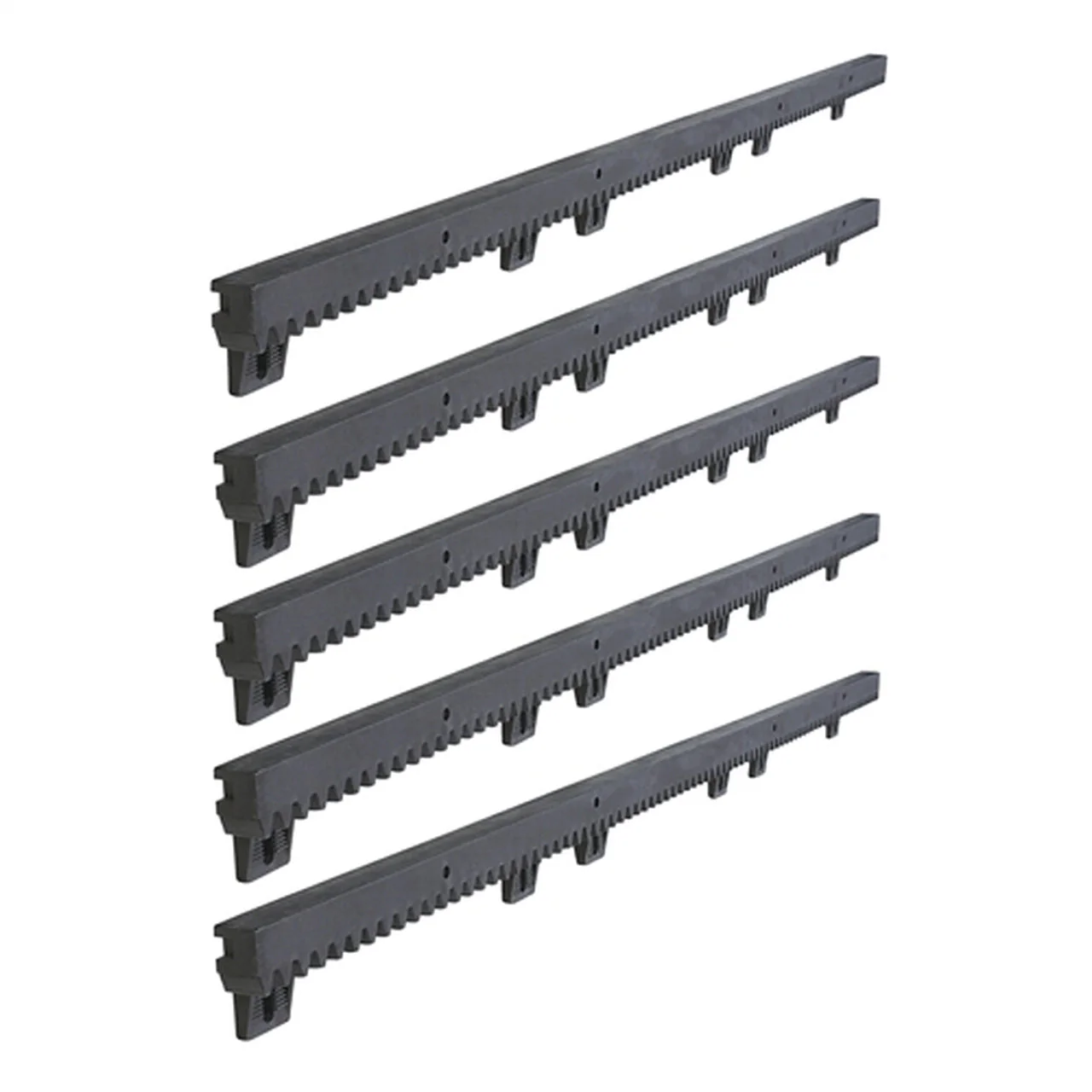 Aleko Fiberglass Reinforced Nylon Gear Rack with Metal Insert - 3.3 Feet - Set of 5