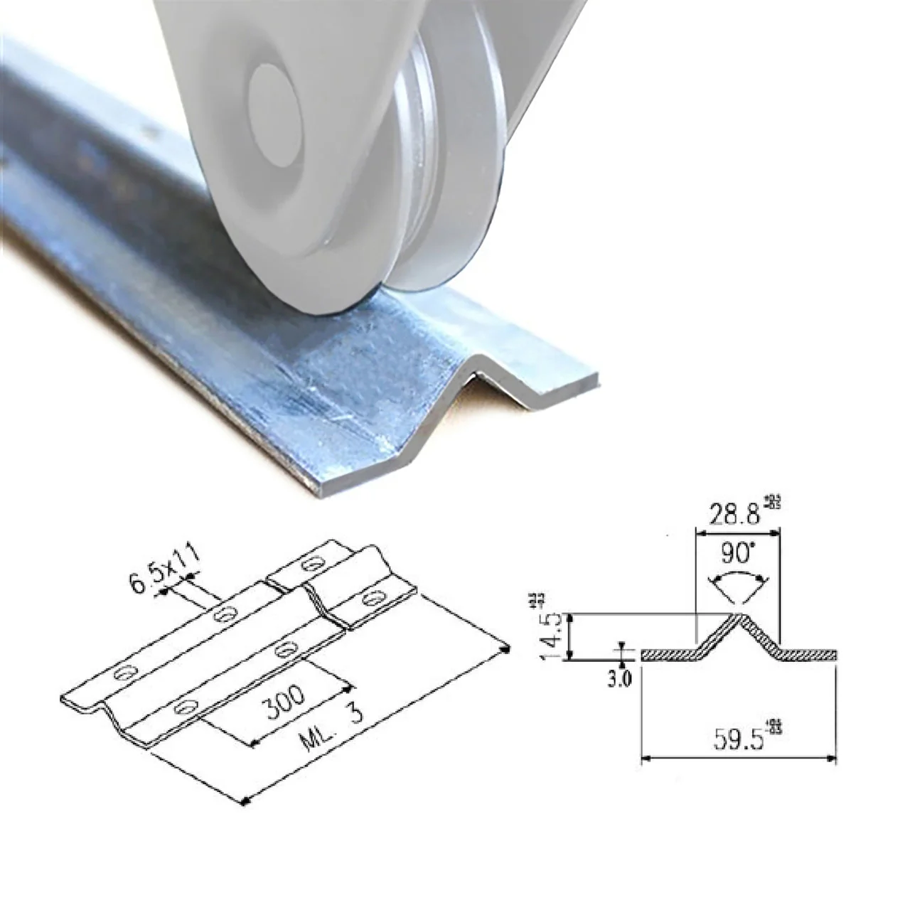 Aleko Galvanized Steel V Track For Sliding Gate Opener - 12 Feet - Image 5