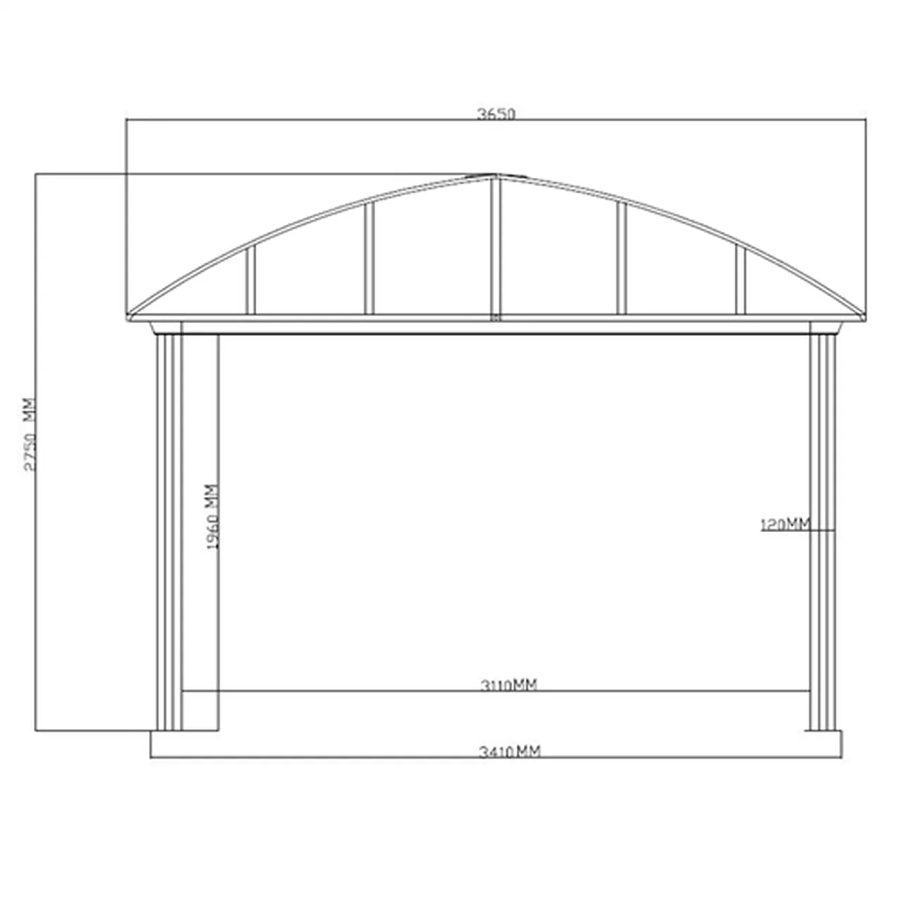 Aleko Gazebos Hardtop Gazebo with Removable Mesh Walls and Curtains - 12 x 12 Feet - Brown - Image 5