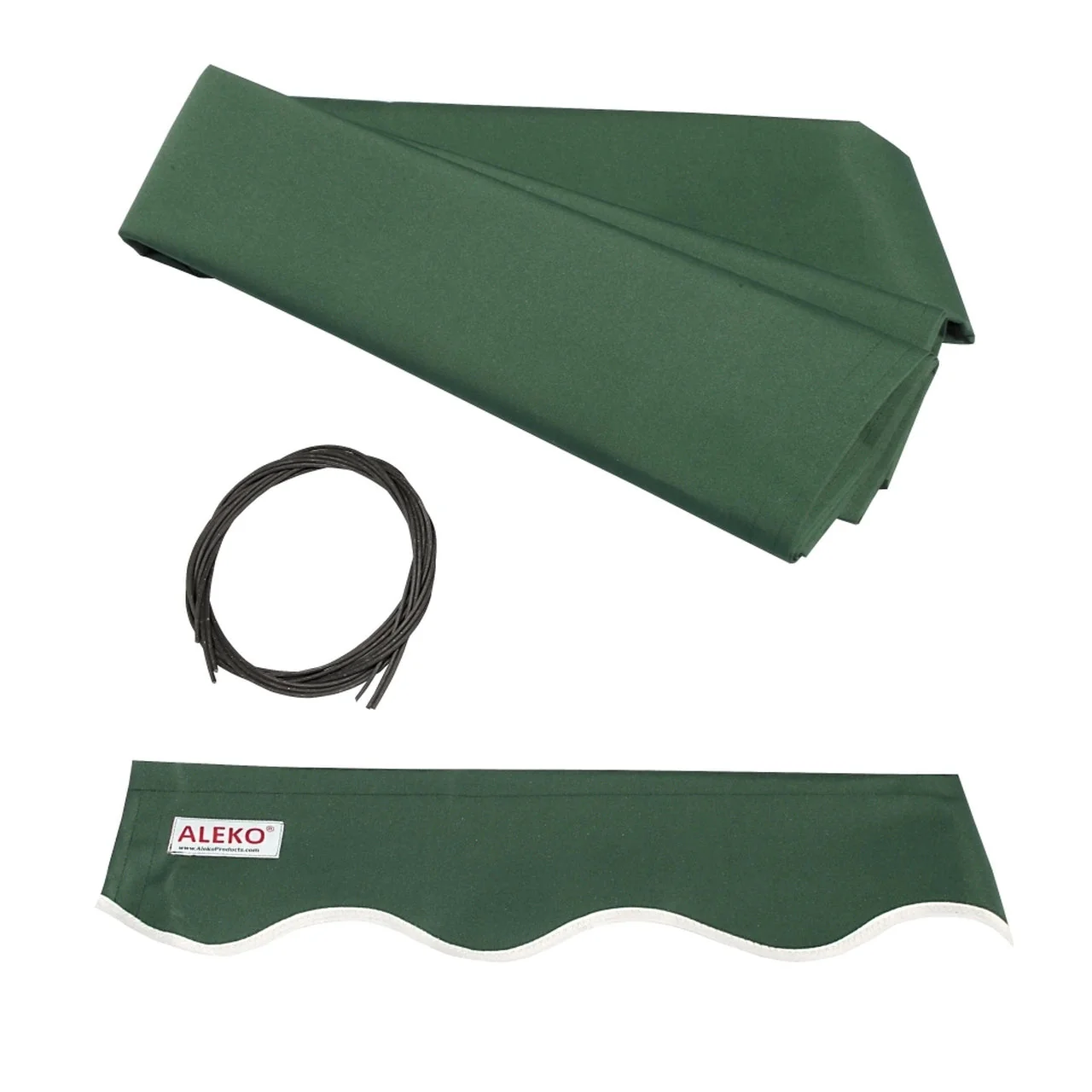 Aleko Half Cassette Motorized Retractable LED Luxury Patio Awning - 12 x 10 Feet - Green - Image 6