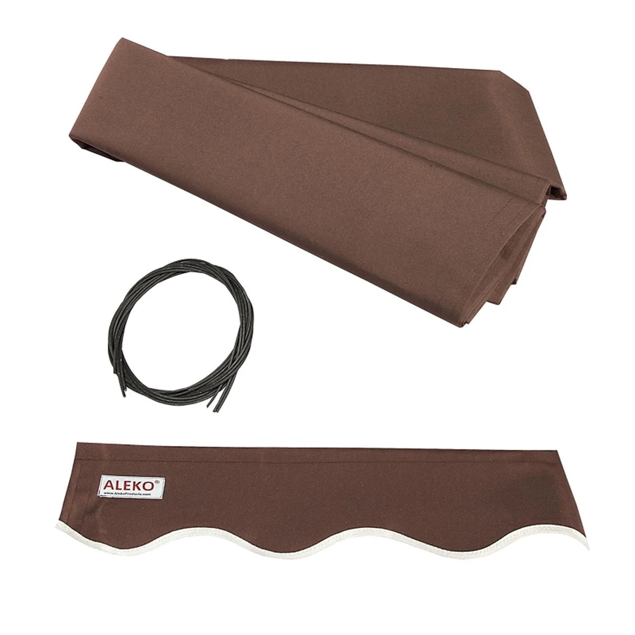 Aleko Half Cassette Motorized Retractable LED Luxury Patio Awning - 16 x 10 Feet - Brown - Image 6