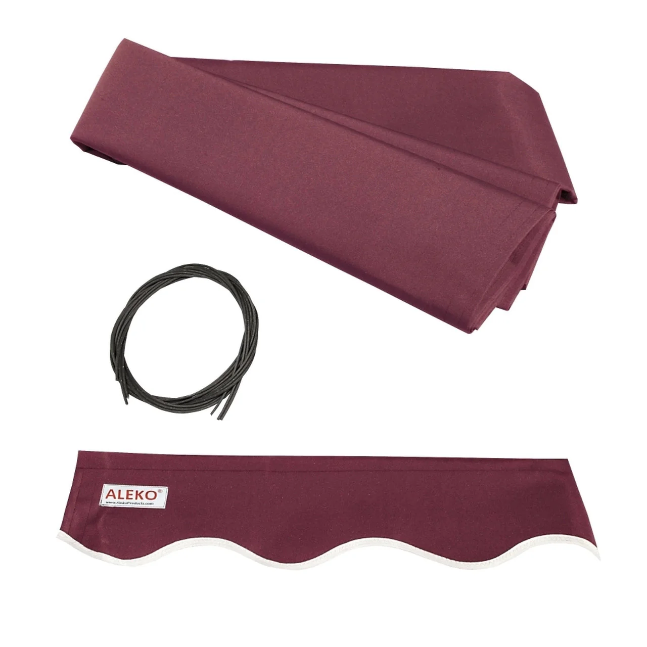 Aleko Half Cassette Motorized Retractable LED Luxury Patio Awning - 20 x 10 Feet - Burgundy - Image 6