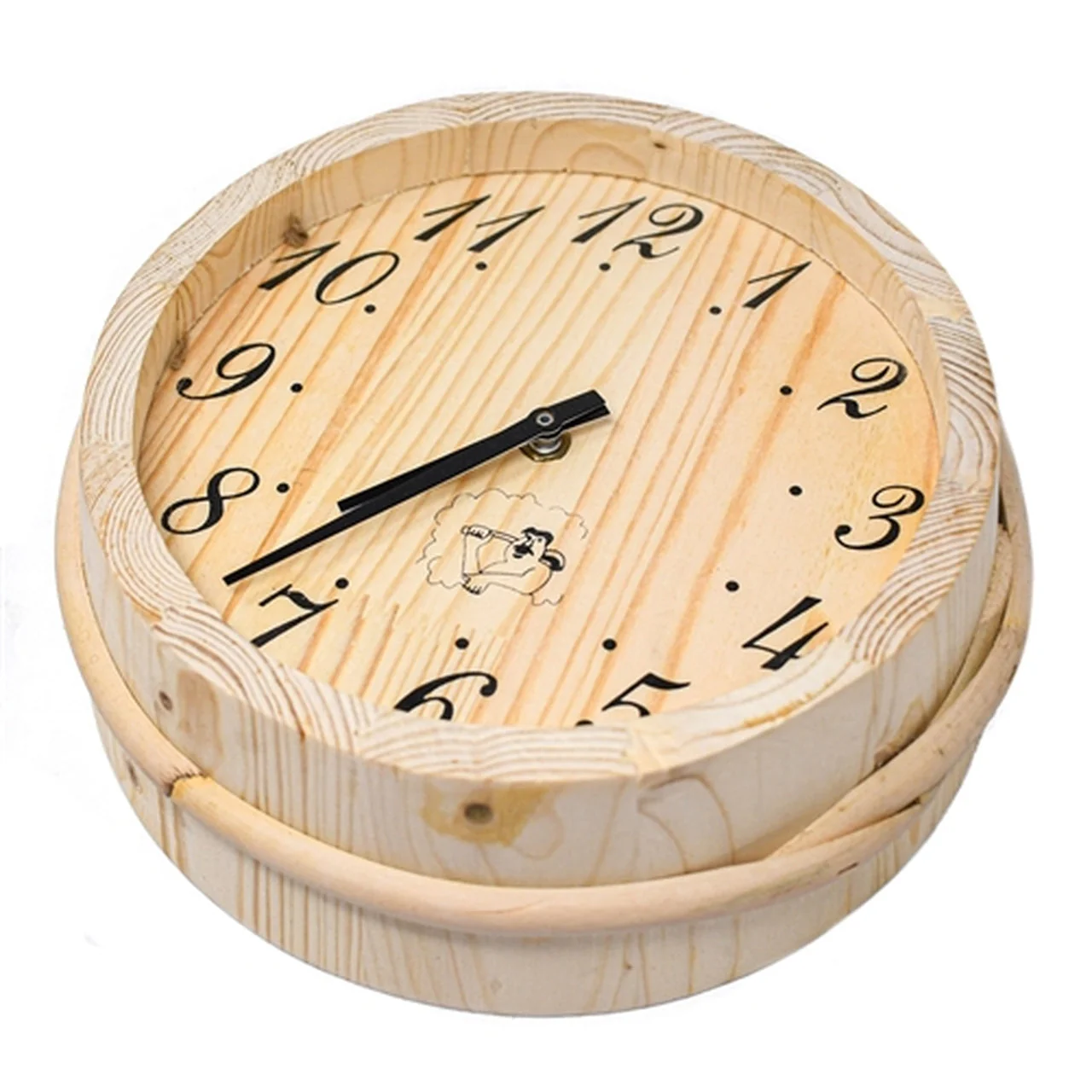 Aleko Handcrafted Analog Clock in Finnish Pine Wood - Image 2