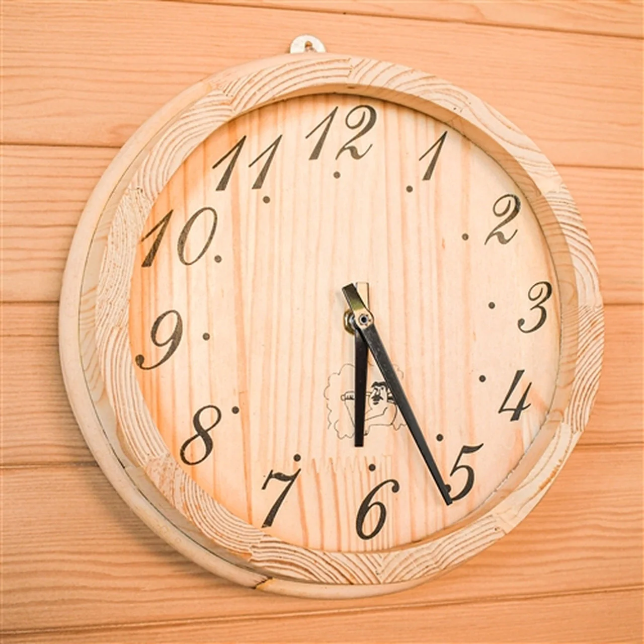 Aleko Handcrafted Analog Clock in Finnish Pine Wood - Image 6