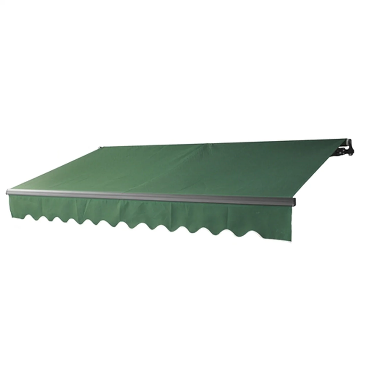 Aleko Motorized Retractable Black Frame Patio Awning 12 x 10 Feet - Green - Image 2