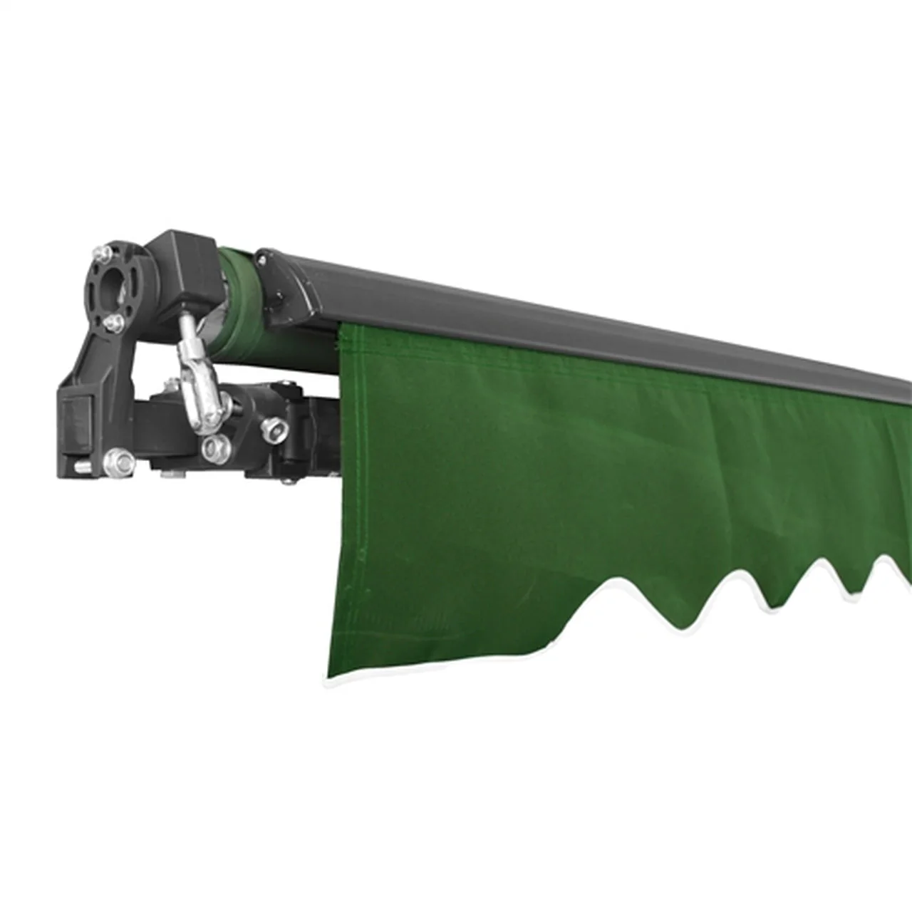 Aleko Motorized Retractable Black Frame Patio Awning 12 x 10 Feet - Green - Image 3