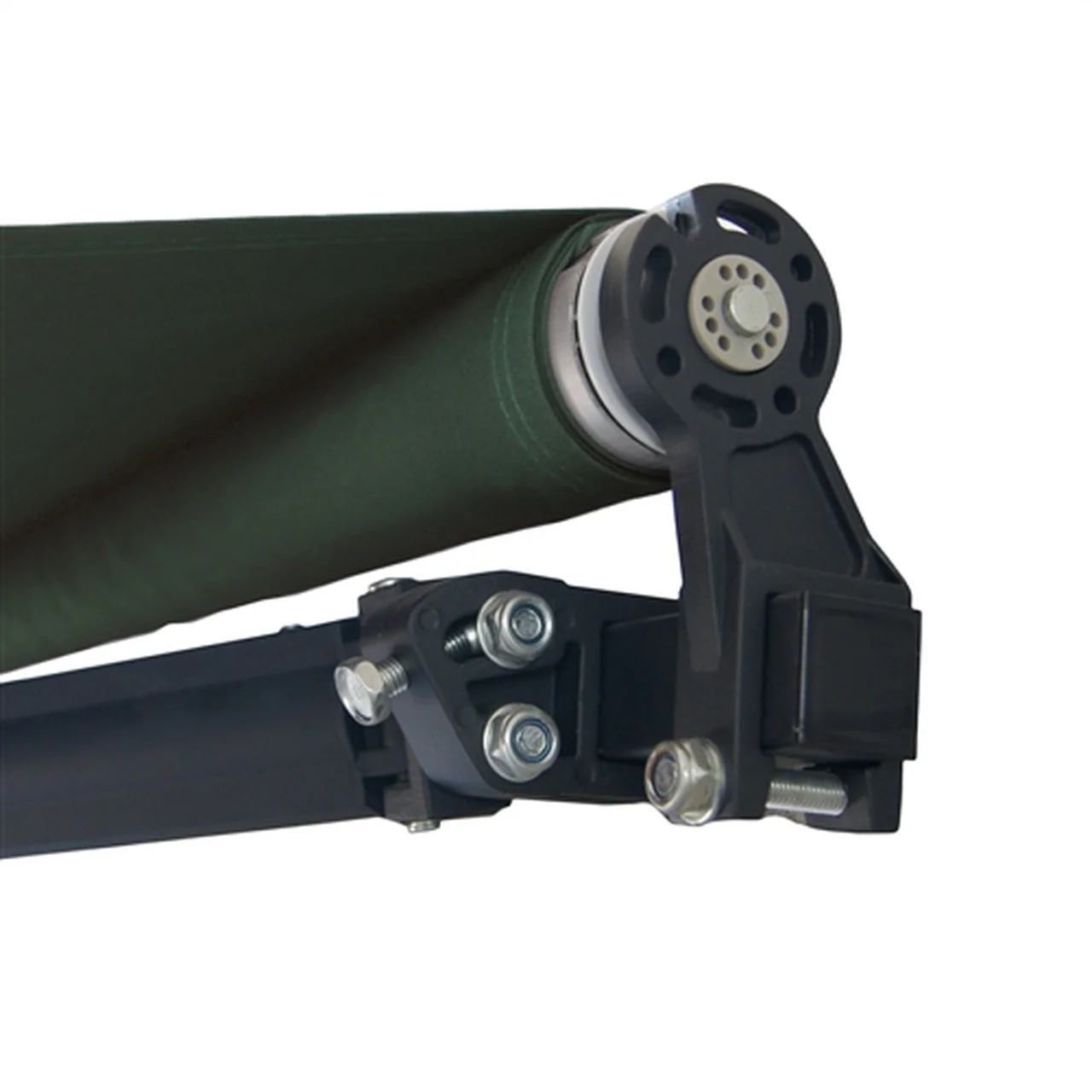 Aleko Motorized Retractable Black Frame Patio Awning 12 x 10 Feet - Green - Image 5
