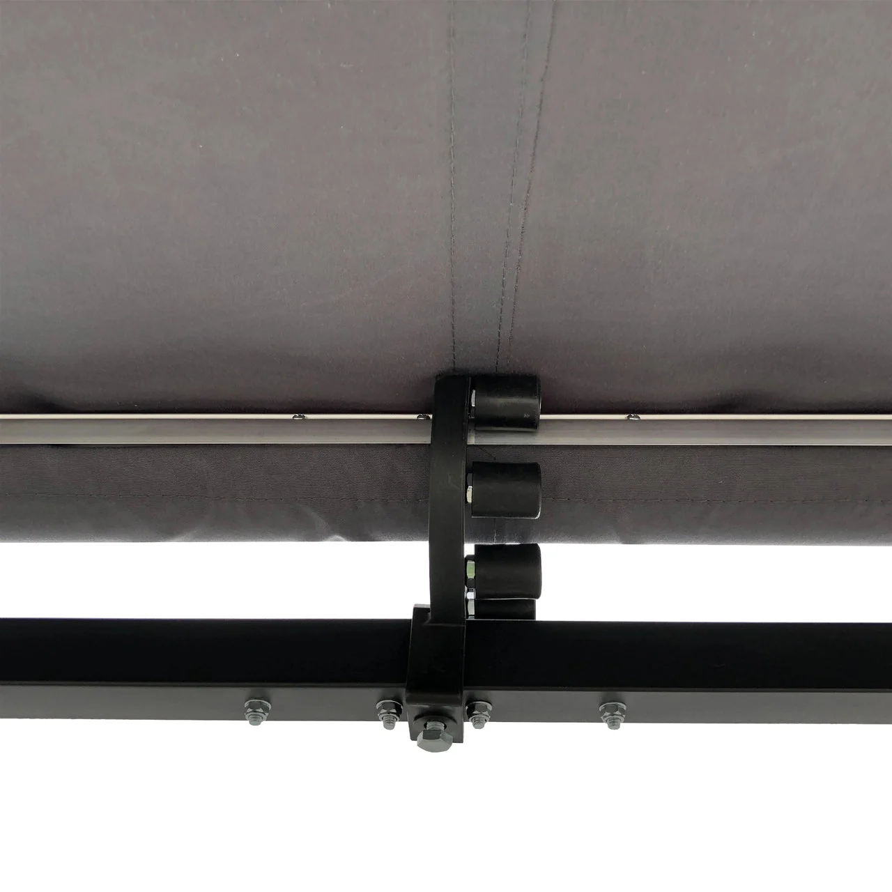 Aleko Motorized Retractable Black Frame Patio Awning 13 x 10 Feet - Gray - Image 6