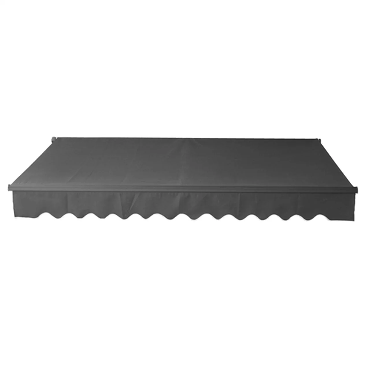 Aleko Motorized Retractable Black Frame Patio Awning 16 x 10 Feet - Black