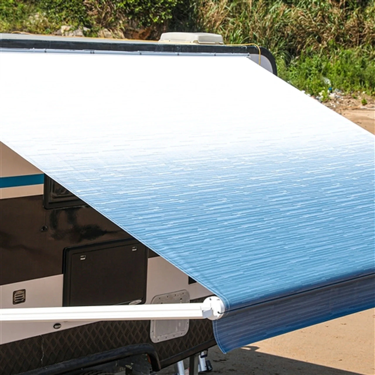 Aleko Motorized Retractable RV Awning - 15 x 8 Feet - Blue Fade - Image 3