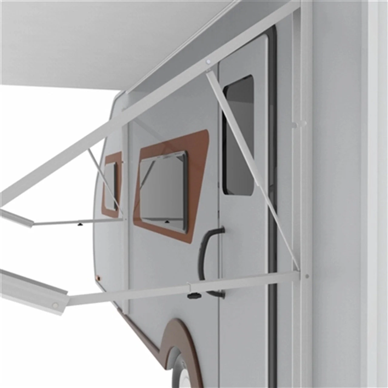 Aleko Motorized Retractable RV Awning - 15 x 8 Feet - Brown Fade - Image 9